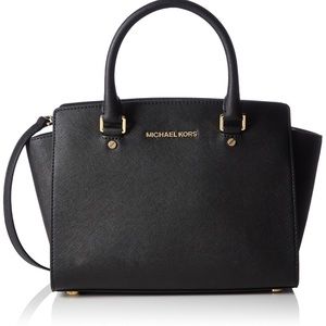 Authentic Michael Kors Selma Saffiano Med Satchel